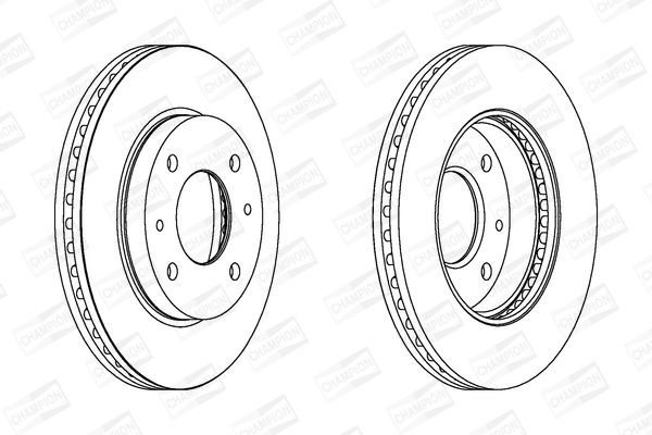 Stabdžių diskas CHAMPION 562806CH