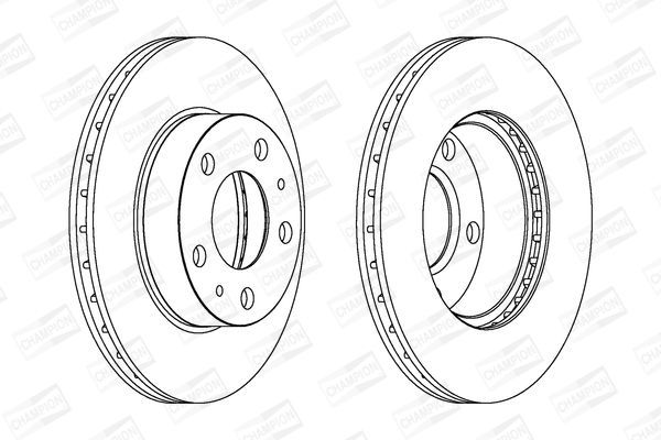 Stabdžių diskas CHAMPION 563021CH