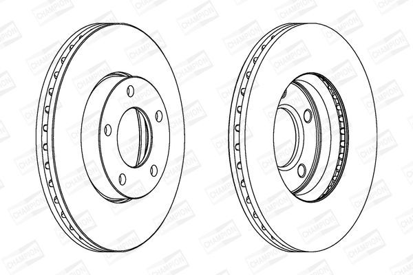 Stabdžių diskas CHAMPION 563028CH