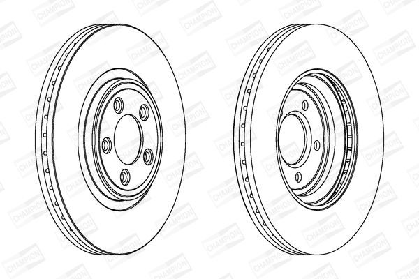 Stabdžių diskas CHAMPION 563029CH-1