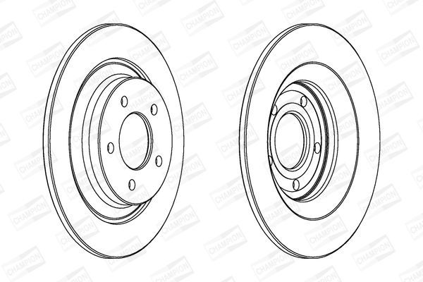 Stabdžių diskas CHAMPION 563038CH