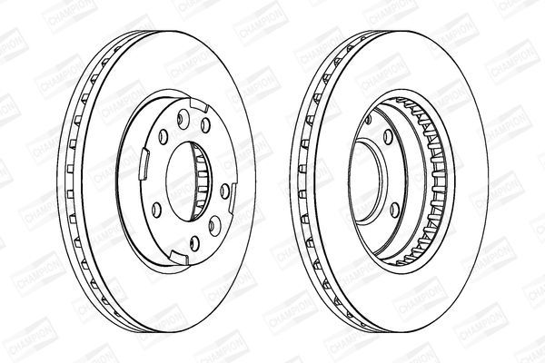 Stabdžių diskas CHAMPION 563039CH