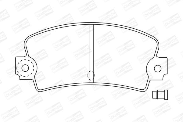 Stabdžių trinkelių rinkinys, diskinis stabdys CHAMPION 571243CH