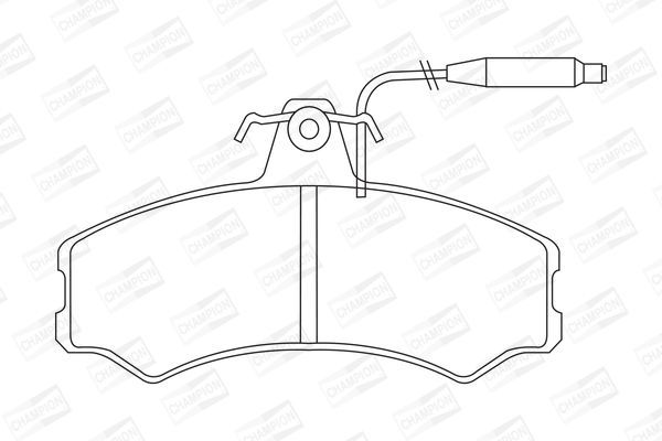 Stabdžių trinkelių rinkinys, diskinis stabdys CHAMPION 571304CH