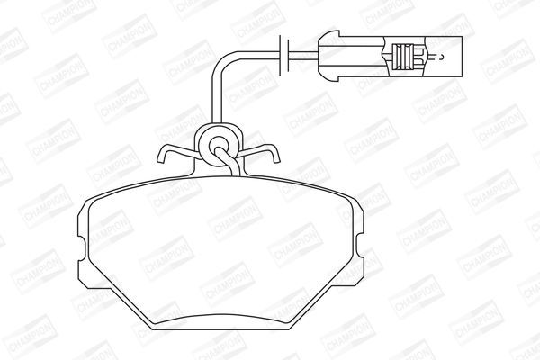 Stabdžių trinkelių rinkinys, diskinis stabdys CHAMPION 571330CH
