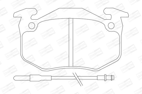 Stabdžių trinkelių rinkinys, diskinis stabdys CHAMPION 571331CH