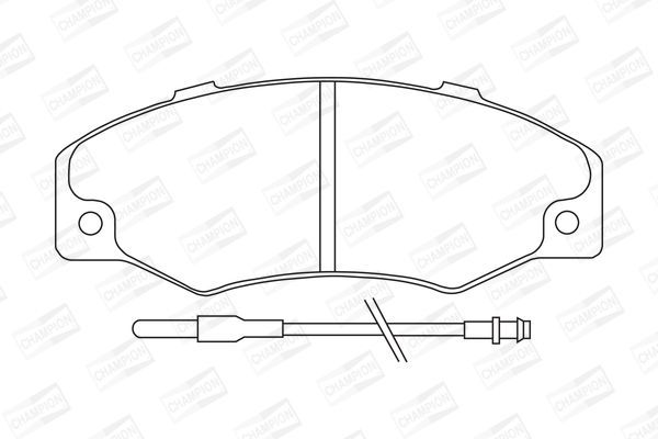 Stabdžių trinkelių rinkinys, diskinis stabdys CHAMPION 571339CH