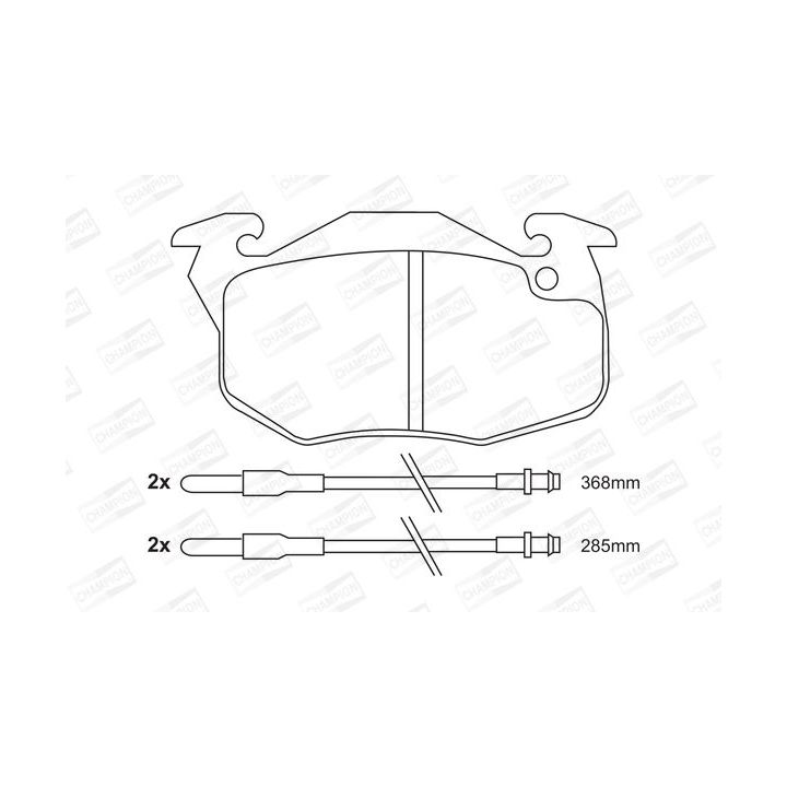 Stabdžių trinkelių rinkinys, diskinis stabdys CHAMPION 571525CH