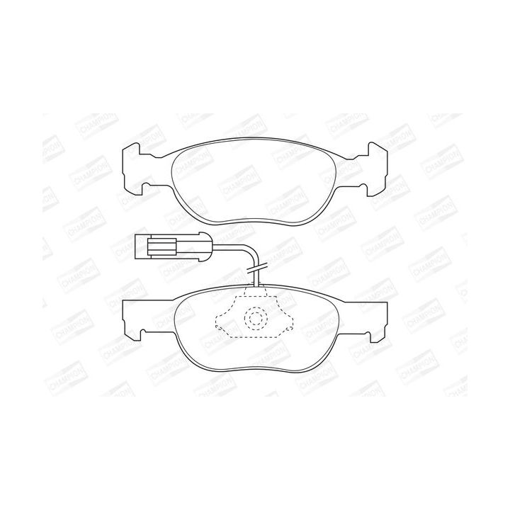 Stabdžių trinkelių rinkinys, diskinis stabdys CHAMPION 571882CH