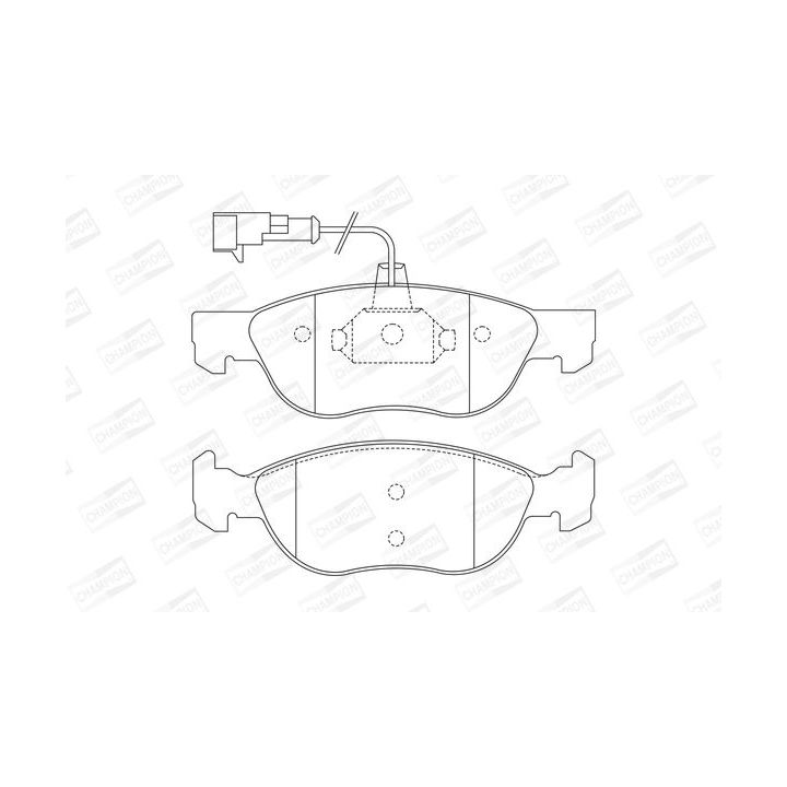 Stabdžių trinkelių rinkinys, diskinis stabdys CHAMPION 571883CH