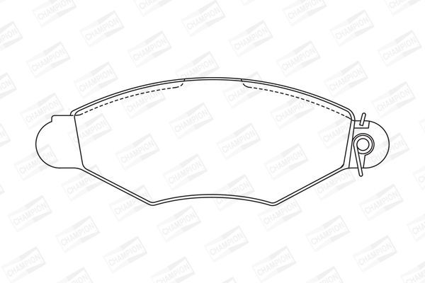 Stabdžių trinkelių rinkinys, diskinis stabdys CHAMPION 571931CH
