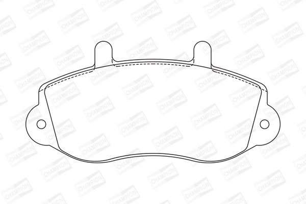Stabdžių trinkelių rinkinys, diskinis stabdys CHAMPION 571932CH