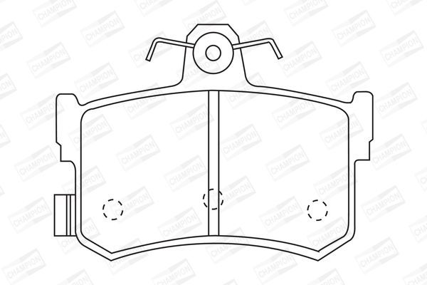 Stabdžių trinkelių rinkinys, diskinis stabdys CHAMPION 571938CH