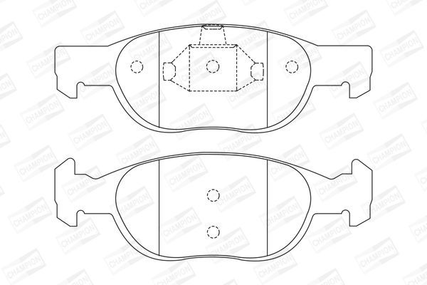 Stabdžių trinkelių rinkinys, diskinis stabdys CHAMPION 571949CH
