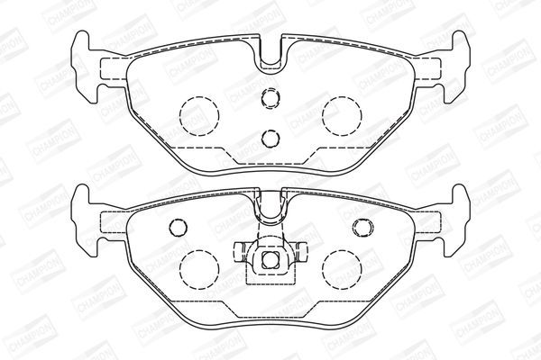 Stabdžių trinkelių rinkinys, diskinis stabdys CHAMPION 571960CH