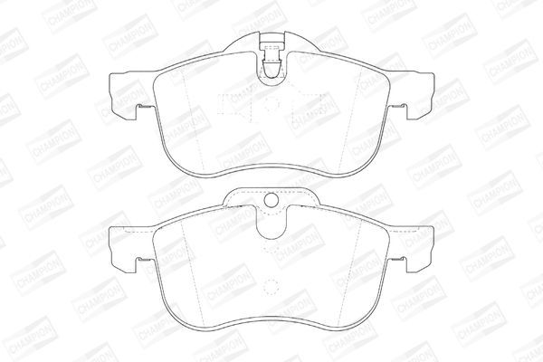 Stabdžių trinkelių rinkinys, diskinis stabdys CHAMPION 571980CH