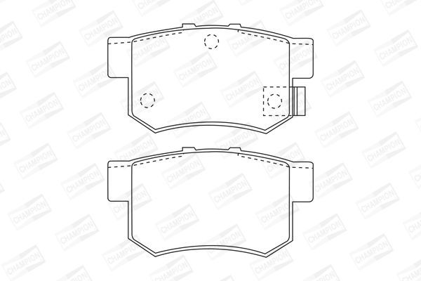 Stabdžių trinkelių rinkinys, diskinis stabdys CHAMPION 572138CH