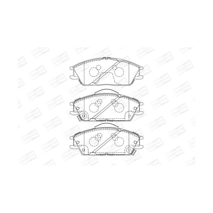 Stabdžių trinkelių rinkinys, diskinis stabdys CHAMPION 572268CH