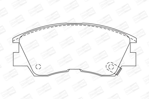 Stabdžių trinkelių rinkinys, diskinis stabdys CHAMPION 572281CH