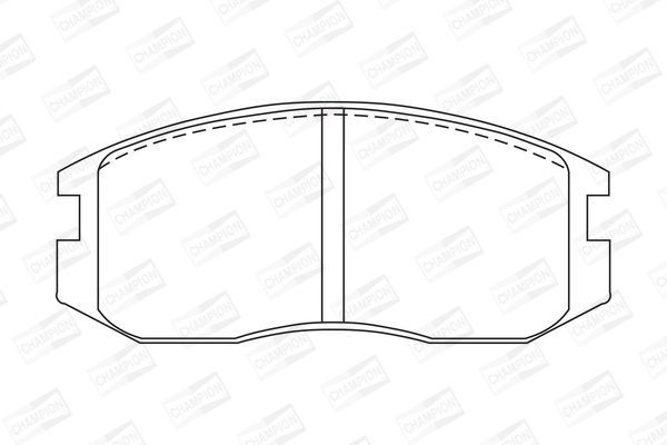 Stabdžių trinkelių rinkinys, diskinis stabdys CHAMPION 572375CH