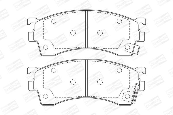 Stabdžių trinkelių rinkinys, diskinis stabdys CHAMPION 572434CH