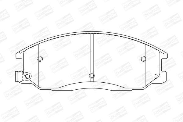 Stabdžių trinkelių rinkinys, diskinis stabdys CHAMPION 572453CH