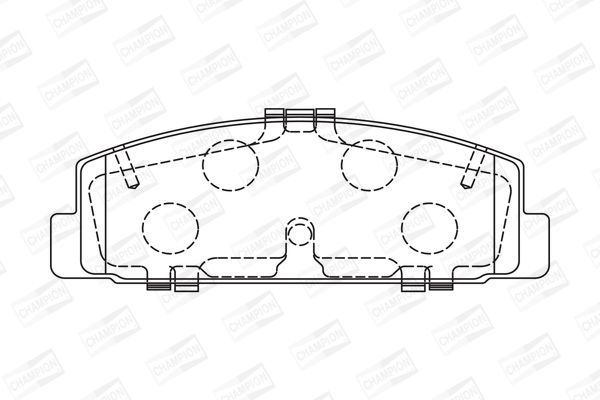 Stabdžių trinkelių rinkinys, diskinis stabdys CHAMPION 572490CH