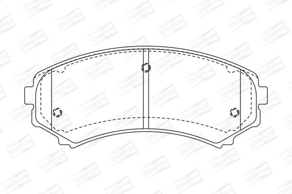 Stabdžių trinkelių rinkinys, diskinis stabdys CHAMPION 572497CH