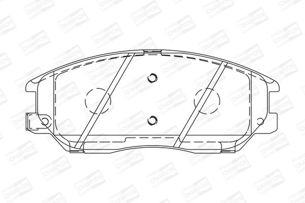 Stabdžių trinkelių rinkinys, diskinis stabdys CHAMPION 572518CH