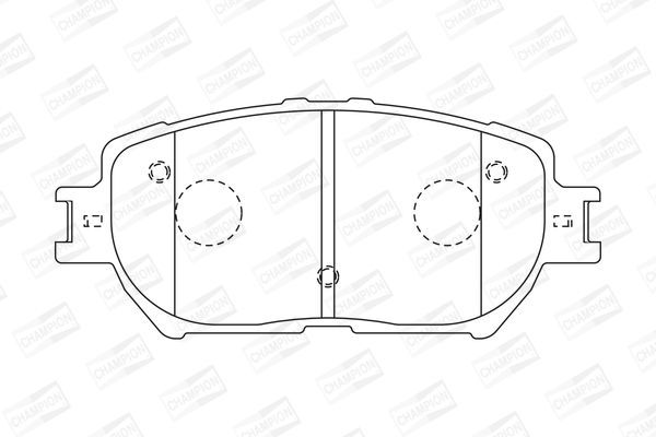 Stabdžių trinkelių rinkinys, diskinis stabdys CHAMPION 572553CH