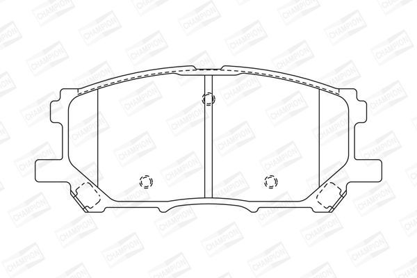 Stabdžių trinkelių rinkinys, diskinis stabdys CHAMPION 572562CH