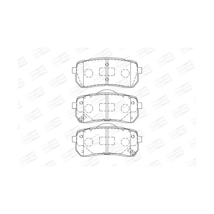 Stabdžių trinkelių rinkinys, diskinis stabdys CHAMPION 572596CH