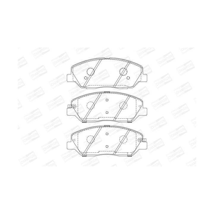 Stabdžių trinkelių rinkinys, diskinis stabdys CHAMPION 572607CH