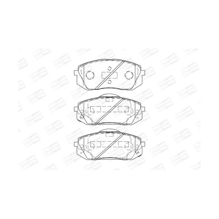 Stabdžių trinkelių rinkinys, diskinis stabdys CHAMPION 572612CH