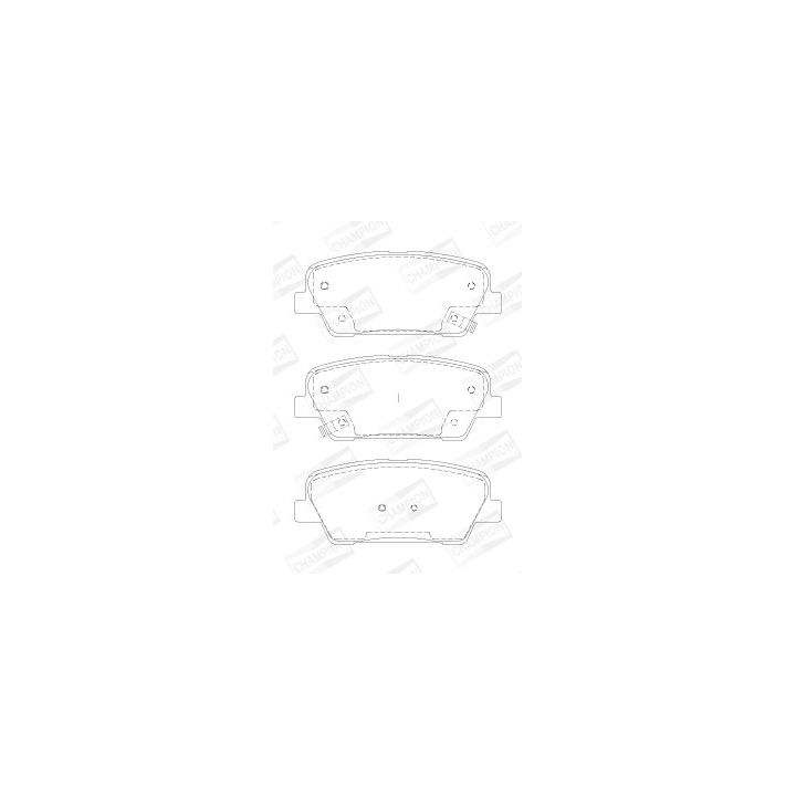 Stabdžių trinkelių rinkinys, diskinis stabdys CHAMPION 572639CH