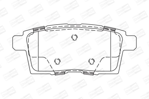 Stabdžių trinkelių rinkinys, diskinis stabdys CHAMPION 572644CH