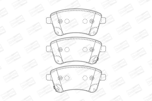 Stabdžių trinkelių rinkinys, diskinis stabdys CHAMPION 572657CH