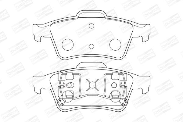 Stabdžių trinkelių rinkinys, diskinis stabdys CHAMPION 573018CH