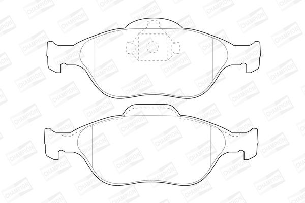 Stabdžių trinkelių rinkinys, diskinis stabdys CHAMPION 573041CH