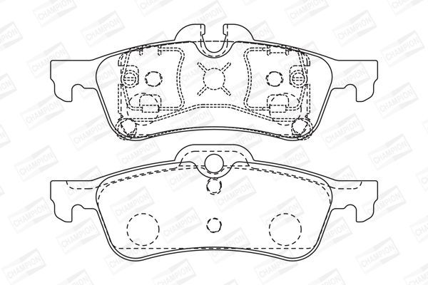 Stabdžių trinkelių rinkinys, diskinis stabdys CHAMPION 573056CH