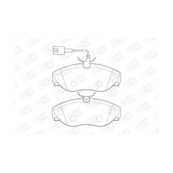 Stabdžių trinkelių rinkinys, diskinis stabdys CHAMPION 573060CH