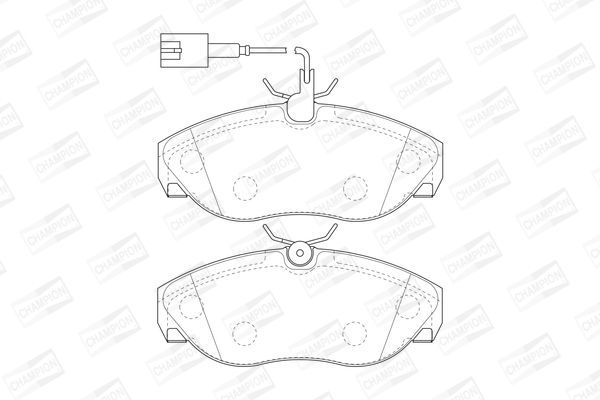 Stabdžių trinkelių rinkinys, diskinis stabdys CHAMPION 573060CH