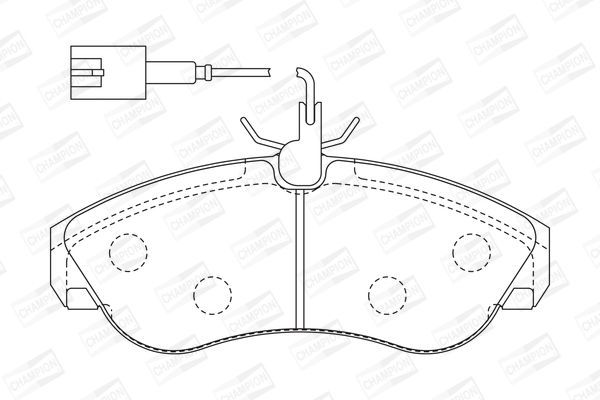 Stabdžių trinkelių rinkinys, diskinis stabdys CHAMPION 573061CH