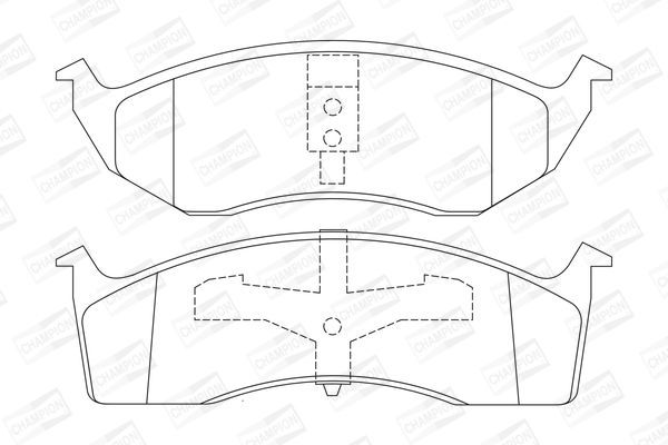 Stabdžių trinkelių rinkinys, diskinis stabdys CHAMPION 573072CH