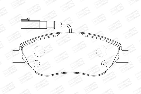 Stabdžių trinkelių rinkinys, diskinis stabdys CHAMPION 573076CH