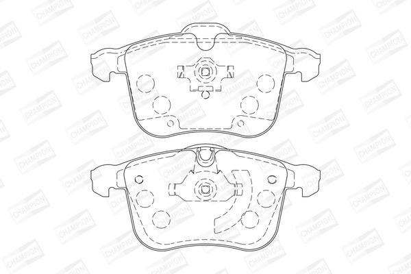 Stabdžių trinkelių rinkinys, diskinis stabdys CHAMPION 573090CH