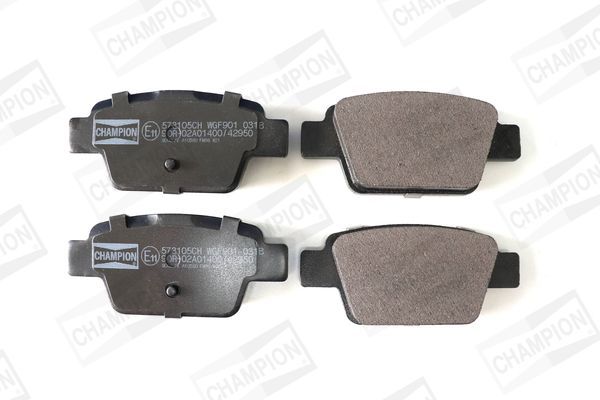 Stabdžių trinkelių rinkinys, diskinis stabdys CHAMPION 573105CH