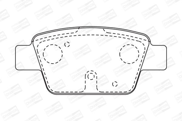 Stabdžių trinkelių rinkinys, diskinis stabdys CHAMPION 573105CH