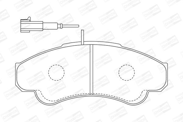 Stabdžių trinkelių rinkinys, diskinis stabdys CHAMPION 573114CH