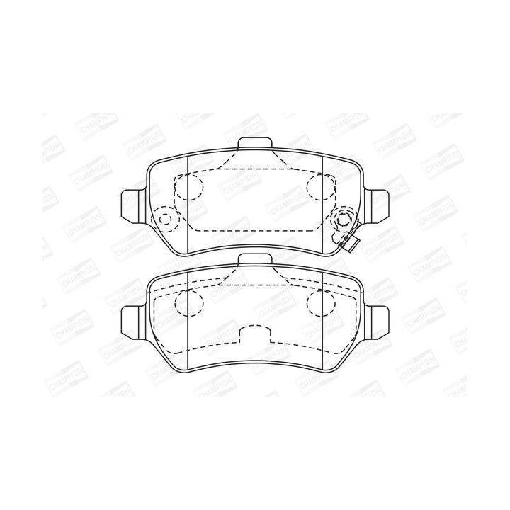 Stabdžių trinkelių rinkinys, diskinis stabdys CHAMPION 573122CH